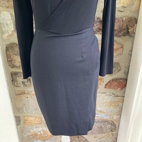 MM LaFleur New York The Akiko Wool Sheath Long Sleeve Dress $295 Black Women's 0 - Picture 6 of 12